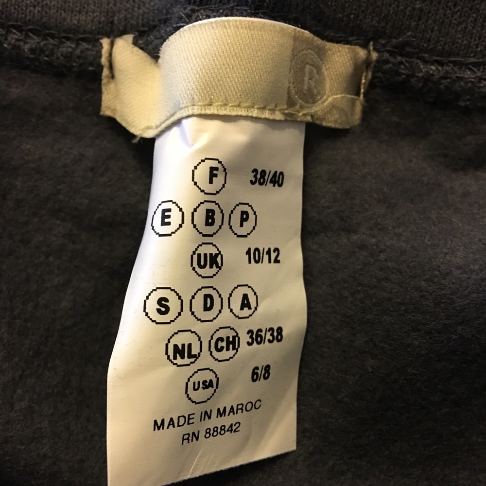 La Redoute dark gray sweat pants NWOT 6/8 - Picture 6 of 6